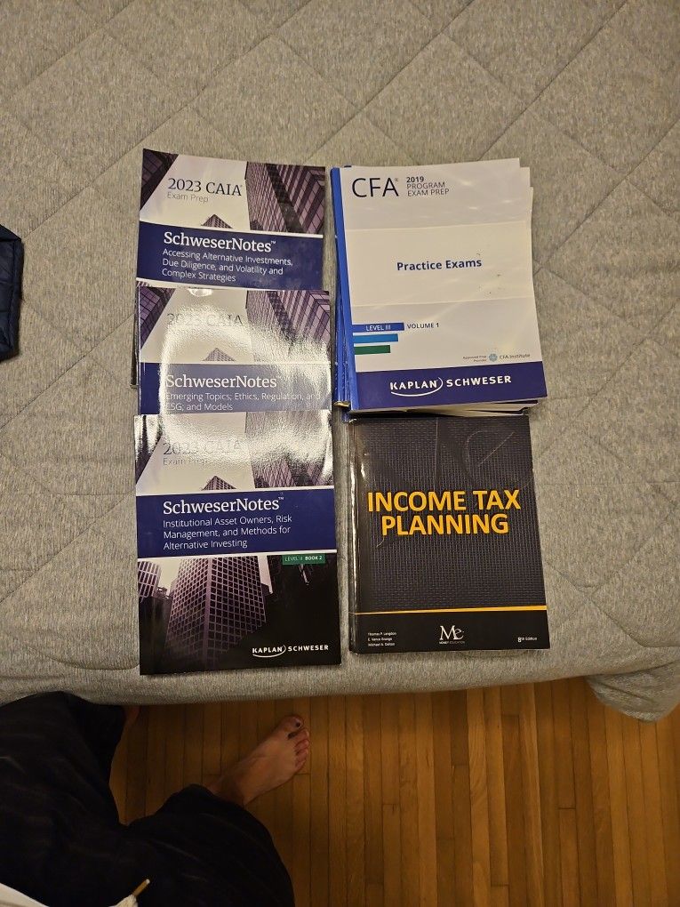 CFA level III, CAIA Level II and CFP Study Material
