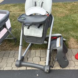 High chair With Extra Parts For Growing