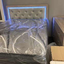 New Queen LED Bed Complete Only $299. Must Go Queen King Full And Other Sizes Available 