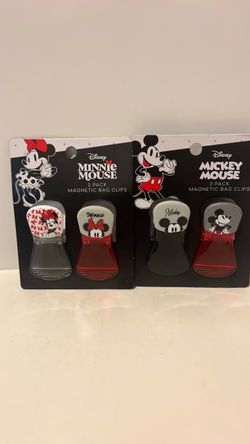 Disney Mickey & Minnie Mouse Magnetic Bag Clips 2-Pack