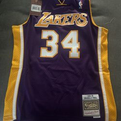 mitchell &ness size medium lakers shaq 