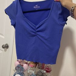 hollister dark purple top