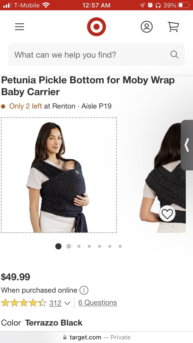 Moby Baby Carrier Sling