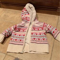 Heart Pattern Hooded Jacket