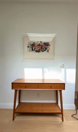 West elm Mid Century Modern Solid Wood 2-Drawer Console / Entry Table