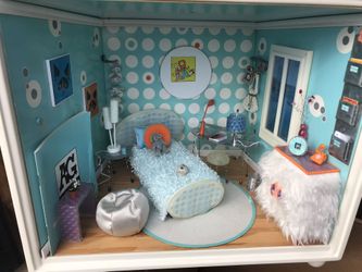 American Girl Mini Illuma-Blue Room Dollhouse