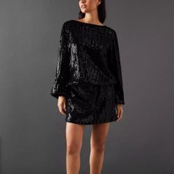 Black Sequin Dress