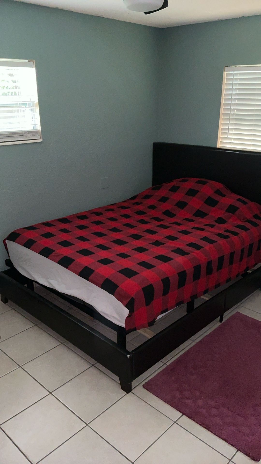 Queen Bed With Frame And Adjustable Base.