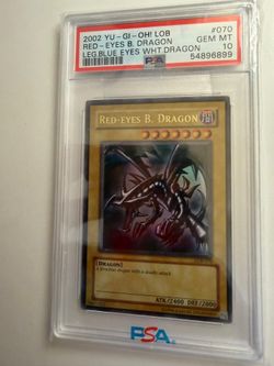 2002 YUGIOH! LOB RED-EYES BLACK DRAGON #070 - PSA 10 POP 103