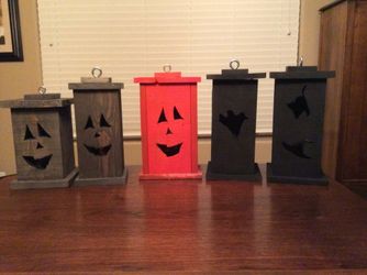 Halloween Pallet Lanterns