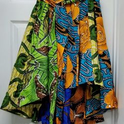 Hongyu Amy African Print Skirt M