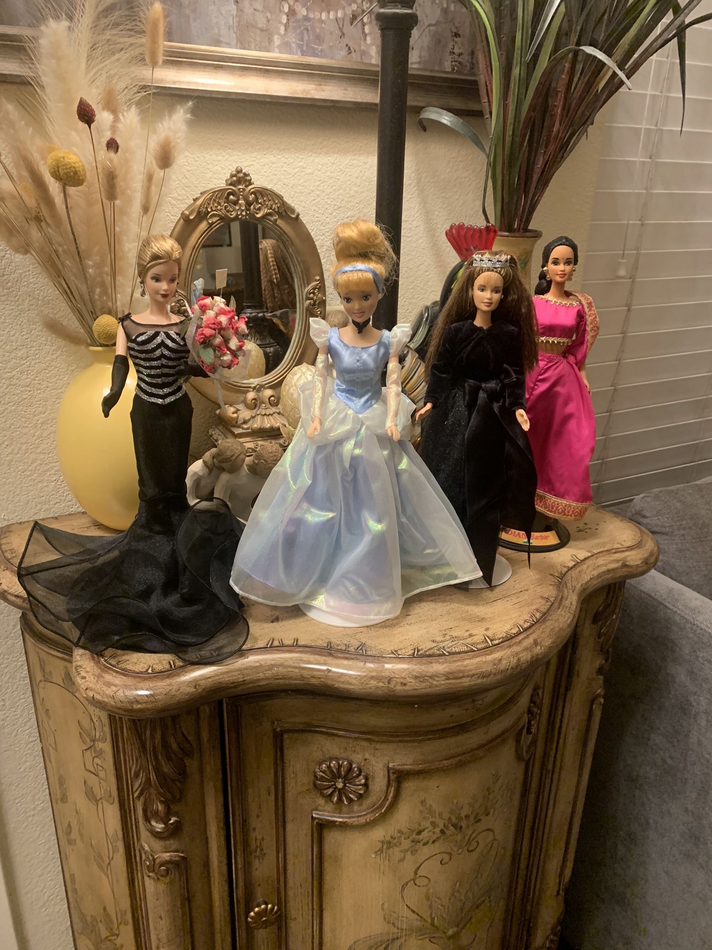 Barbie doll All 4For $55 , Looks Great In Any Cabinets , Buffet