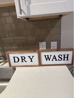 Dry and wash wall art signs- 13 by 6 inches
