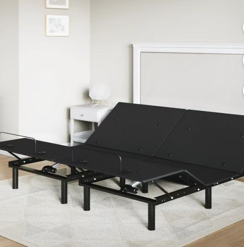 King Bed, Dual Adjustable Bed Frames With Remote Controls. 