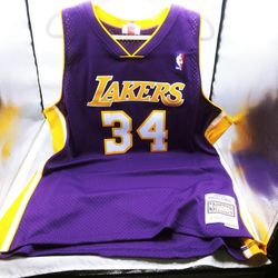 Mens Sz 2XL Mitchell & Ness NBA Swingman Jersey Lakers 99-00 Shaquille O'Neal