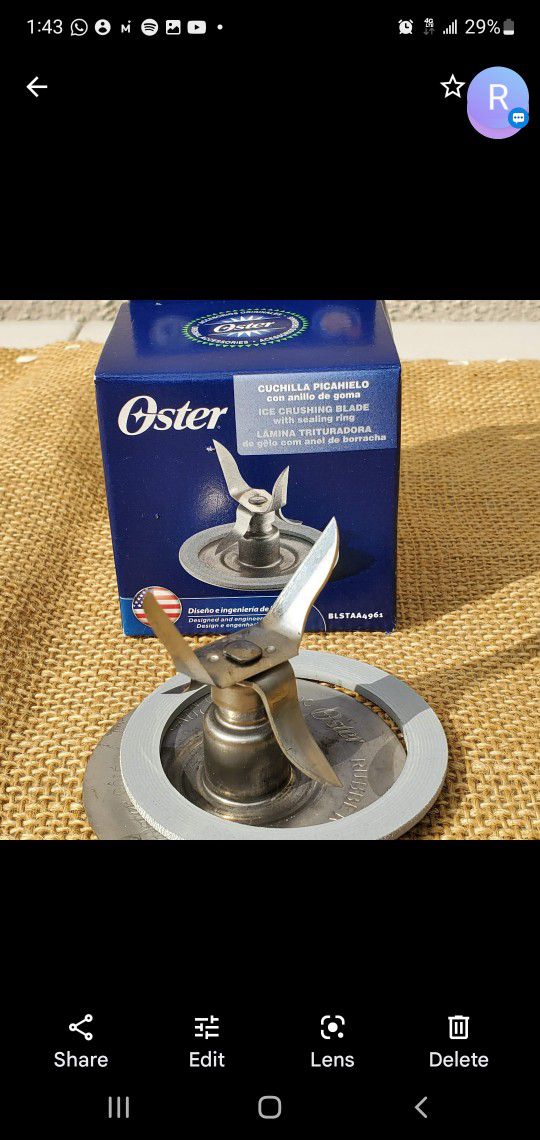 NEW Oster ORIGINAL Blade with sealing ring