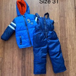 Toddler boy, snow Bib and jacket size 3T