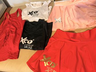Xco Latin by Jackie 5‑Pc Activewear Bundle Sz S – 3 Tops 2 Skorts