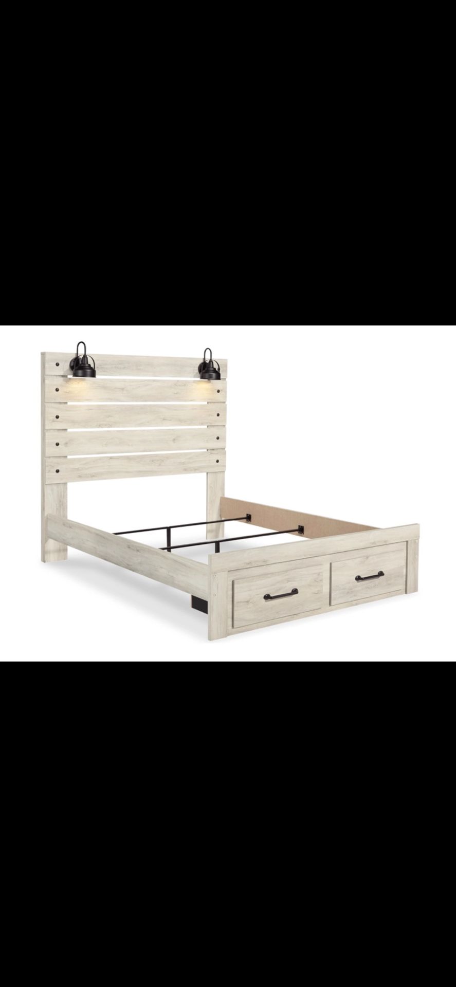 Queen Bed Frame Off White Used Good Condition