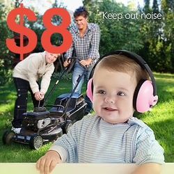 BABY BANZ Hear no Blare EARMUFFS Hearing Protection 0-2 Year Old Pink