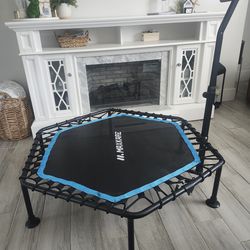 New hexagon mini trampoline with Bungees and Handle