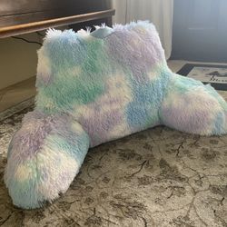 Girls Backrest Fluffy Colorful Pillow