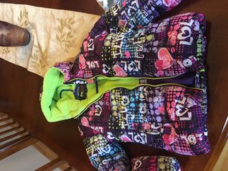 Girls warm winter coat size 7/8