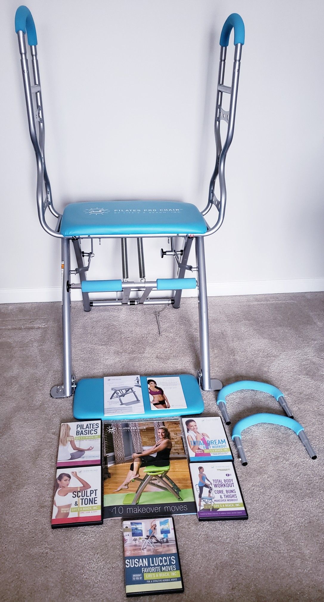 Pilates Pro Chair Max w/DVD's & EXTRAS