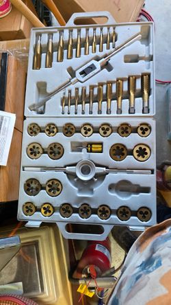 Pittsburgh 45-Piece Titanium Nitride Metric Tap & Die Set