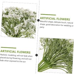 Simulated Gypsophila Bouquet Fake Flowers for Wedding Decor Realistic Purple Artificial Flower Arrangement

