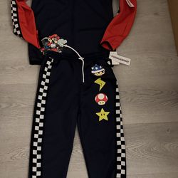 Mario Kart Boys Active Jacket with Hood and jogger pant , size Large 10/12