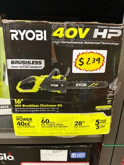 Ryobi 40V HP 16" Brushless Chainsaw Kit