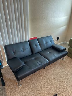 Leather futon