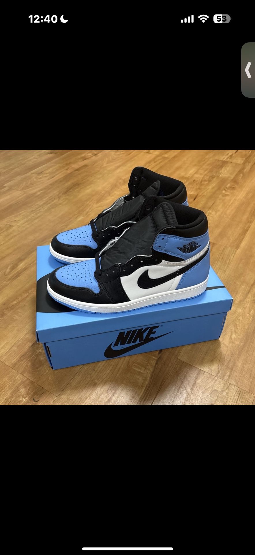 Unc toe Jordan 1