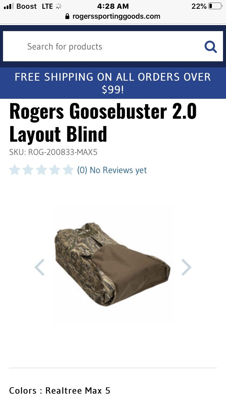 Rogers Goosebuster 2.0 Layout Blind