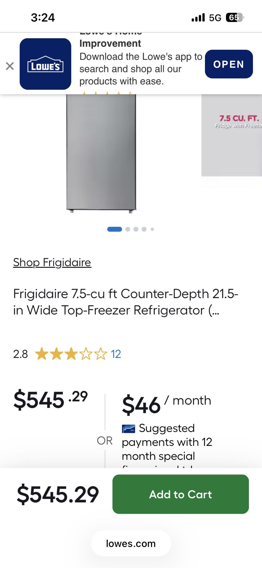 Frigidaire 7.5