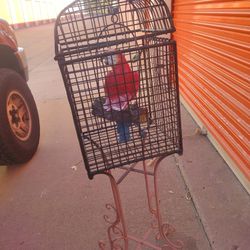Ceramic Bird In A Cage