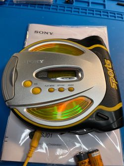 Sony Walkman CD Player D-SJ01, Bundle with New Headphones, AC Adapter, Batteries