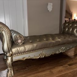 Acme Gold Patina Chaise Lounge