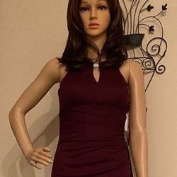 Beautiful JC Penney Burgundy Evening Dress New

