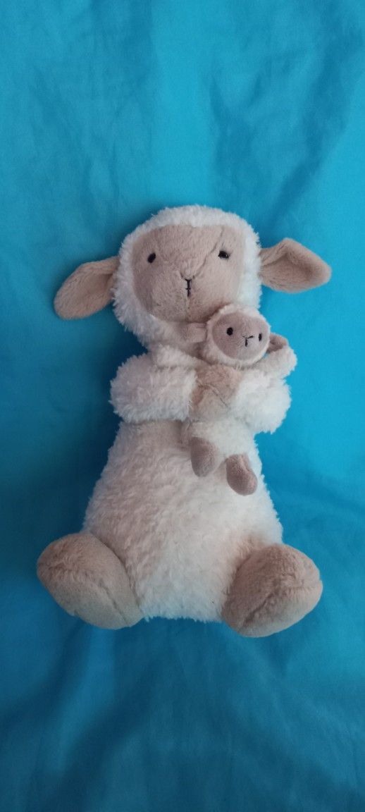 Jelly Cat Huddles Sheep With Baby Lamb Stuffed Animal Plush 11 In