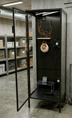 Ikea Rudsta tall greenhouse cabinet – grow lights, AC Infinity fans, Govee + humidifier