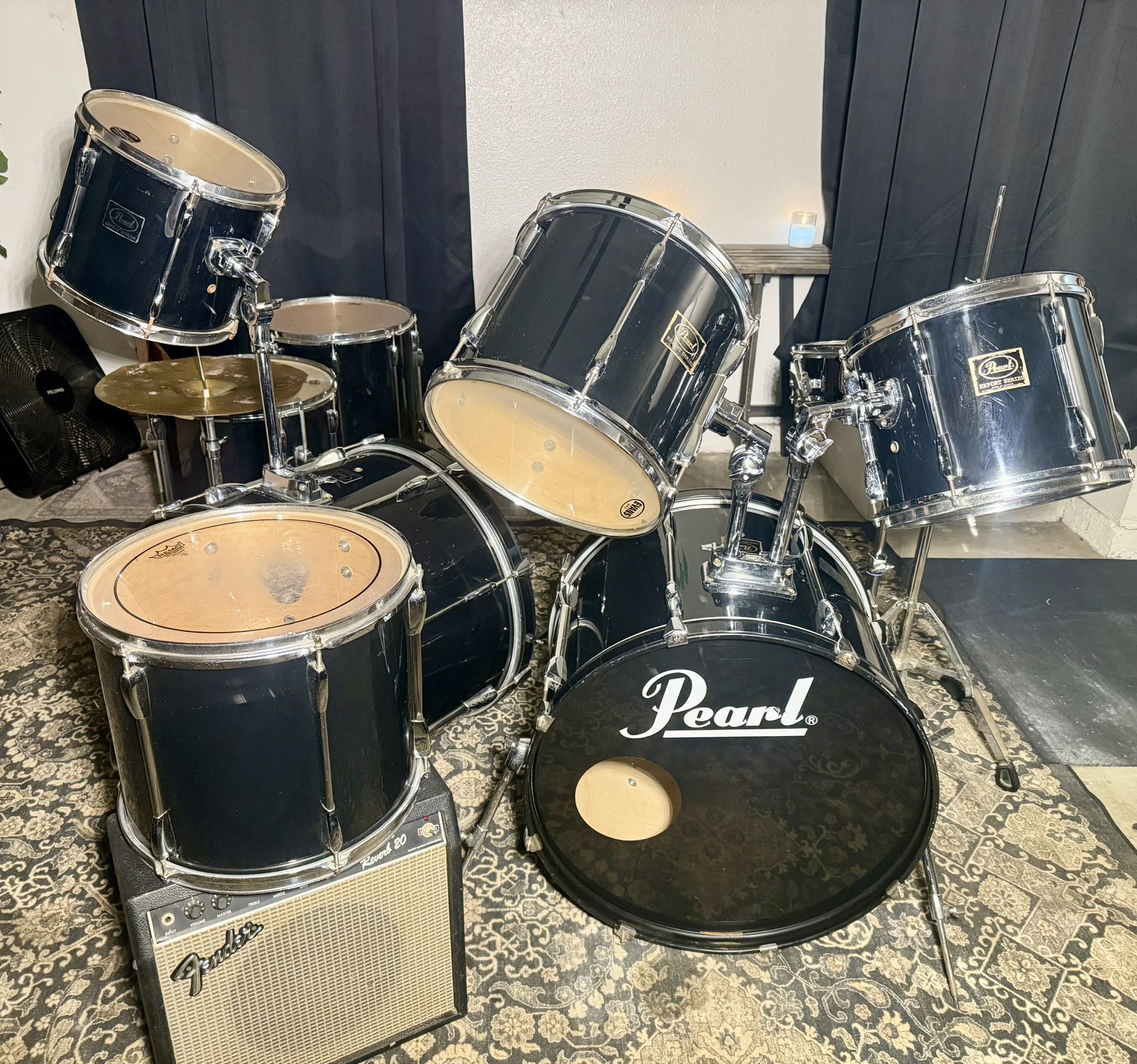 The Pearl Export Series Drum Set - 11 Piece Set