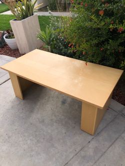 BERGSHYTTAN table from IKEA light birch veneer finish and a minimalist, sledge-leg design