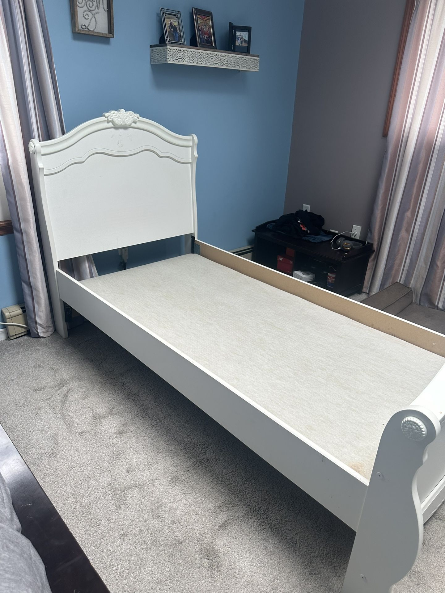 Twin Sleigh Bed Real Wood