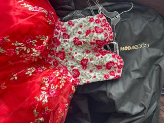 Red Quinceañera Dress / Red 15 Dress