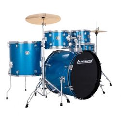 FREE SHIPPING

Ludwig Accent Drive Drum Set with Hardware and Cymbals - Blue Sparkle

