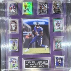 Ravens Lamar Jackson Custom-Framed 10-Card Display Piece 