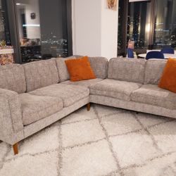 Albany Park Gray Sectional - Brand New Cushions 