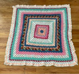 Handmade Crochet Granny Square Blanket